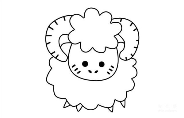 Sheep cute simple drawing picture tutorial