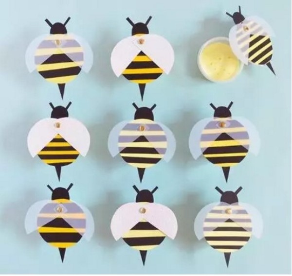 DIY creative handmade tutorial with step-by-step illustration of how to make slime bees