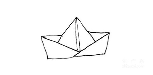 Learn to draw simple drawings, simple drawings of origami boats