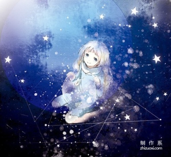 Dream-like blue tone illustration picture