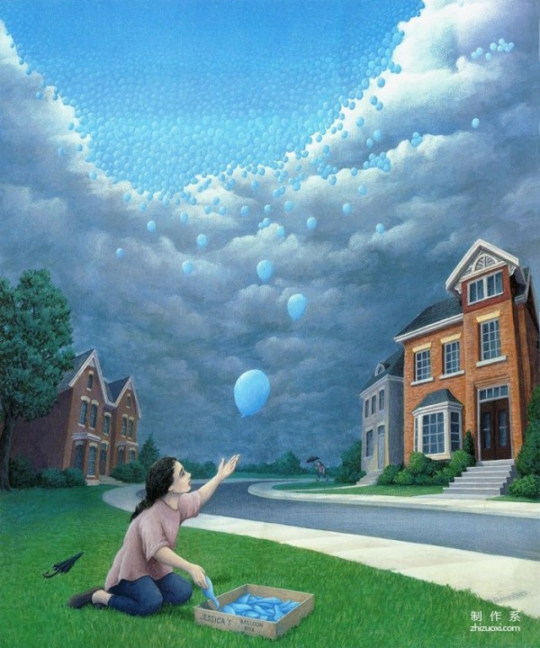 Confusing and unclear magical realism paintings