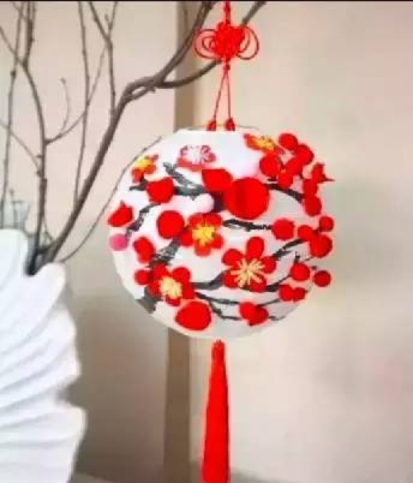 How to make a prosperous and festive plum blossom lantern DIY handmade