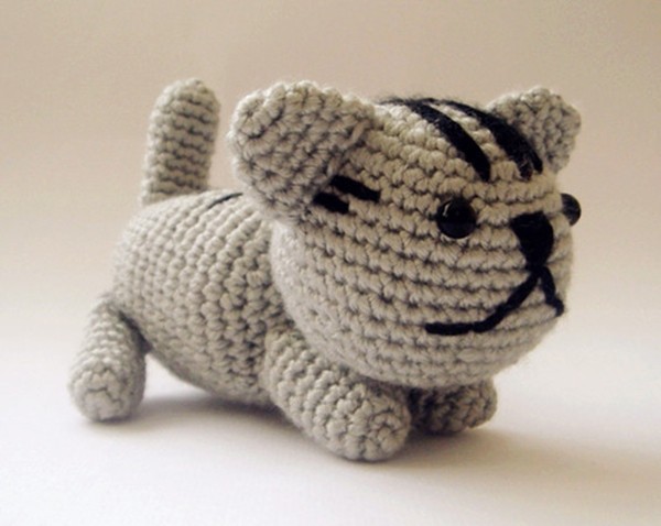 Appreciation of handmade DIY crochet gray ferocious puppy ideas