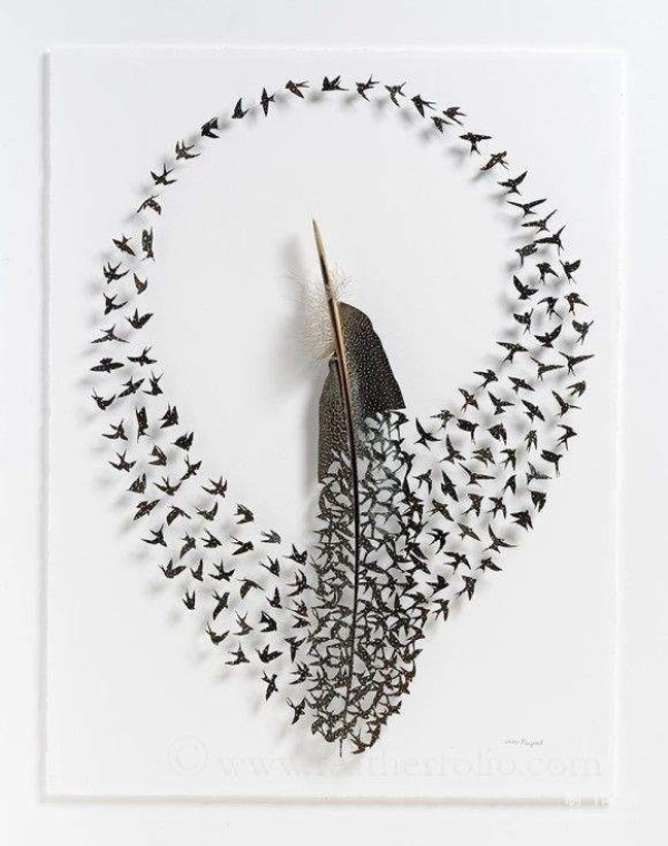 Feathers can also be turned into extremely fine and delicate sculptures of art