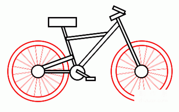 A collection of pictures of kindergarten childrens simple drawings, teach you step by step how to draw a colorful bicycle