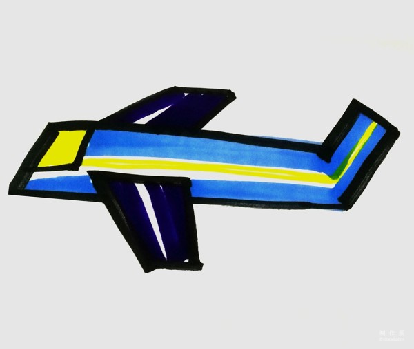 Learn to draw simple drawings, colorful small airplanes