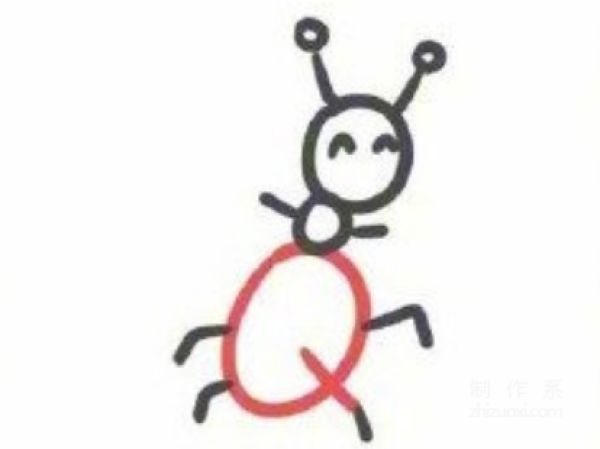 Learn to draw simple drawings, simple drawings of little ants