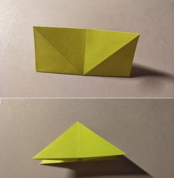 Creative Origami Tutorial: Folding Diagram of Triangular Bookmark