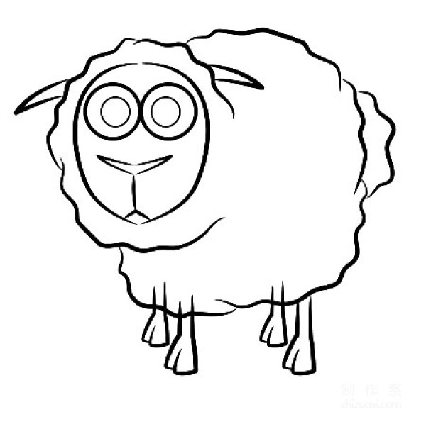 A collection of pictures of simple simple drawings for kindergarten children, simple drawing methods of colored sheep