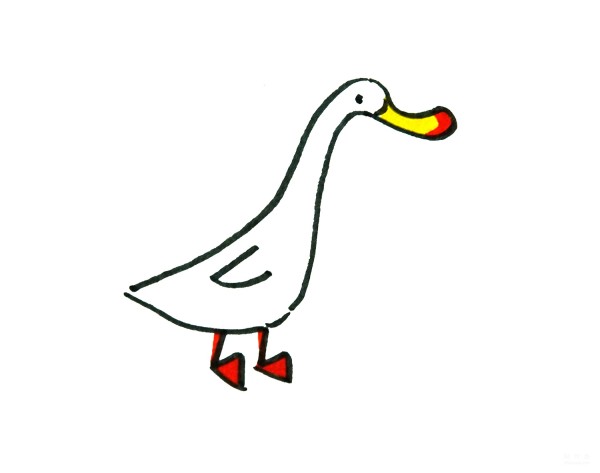 Learn to draw simple drawings, cute ducks