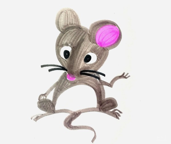 A collection of pictures of simple simple drawings for kindergarten children, simple drawing methods of colorful little mice