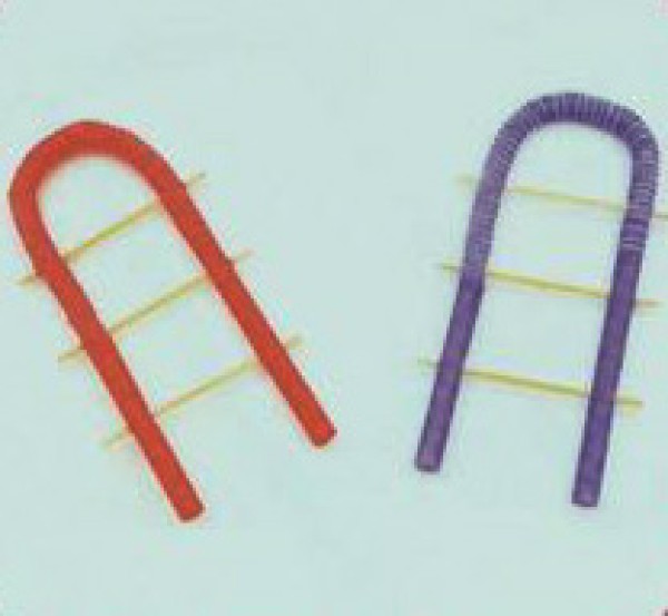 Illustration of the steps to DIY a homemade shoe rack using straws