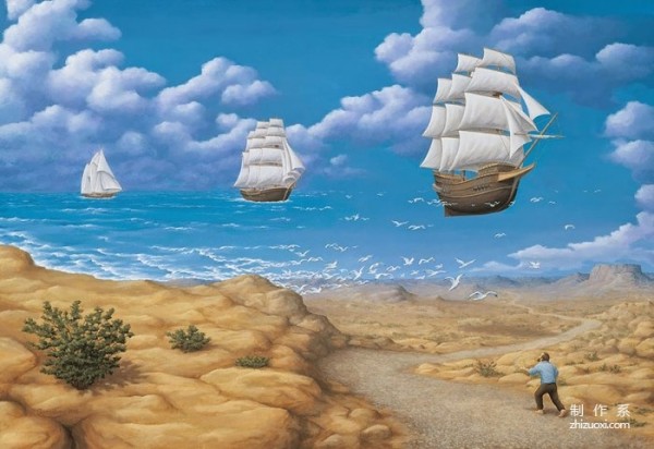 Confusing and unclear magical realism paintings