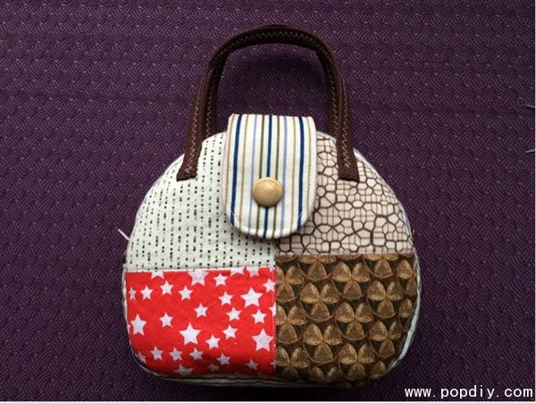 DIY creative production of semi-circle bags with handmade fabrics