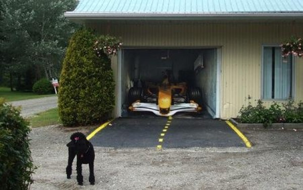 Realistic three-dimensional garage door stickers