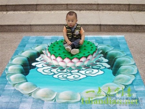 Lifelike and creative 3D chalk paintings