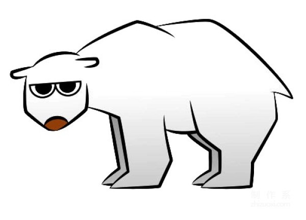 A collection of simple drawing pictures for kindergarten children, teach you step by step how to draw a colorful polar bear