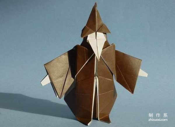 Paper art hand-made origami art, Noboru Miyajima character origami wizards apprentice little wizard hand-made origami drawing tutorial