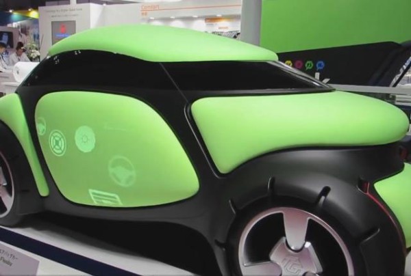 The worlds first rubber-rebound car can also display graphics and text on its body