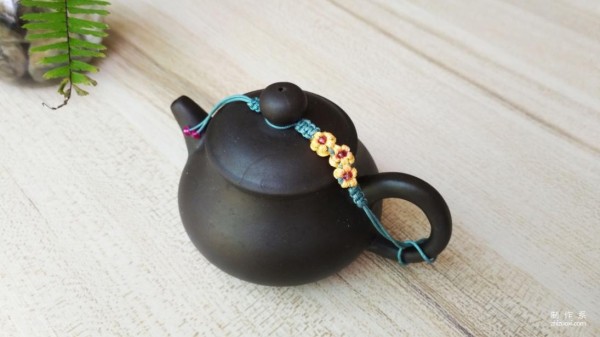 DIY creative weaving flower blooming and rich teapot rope tutorial