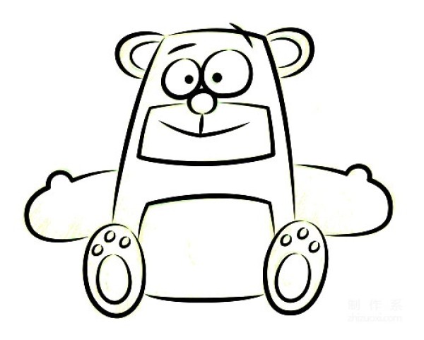 A collection of pictures of kindergarten childrens simple drawings, teach you step by step how to draw colorful teddy bears