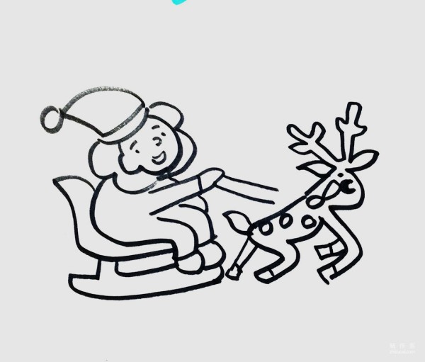 Learn to draw simple drawings, Santa Claus