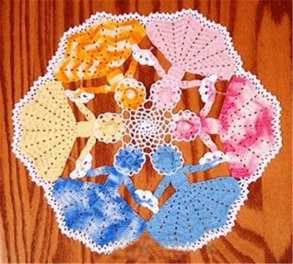 Heart-to-heart hand-made crochet DIY creative insulation pad