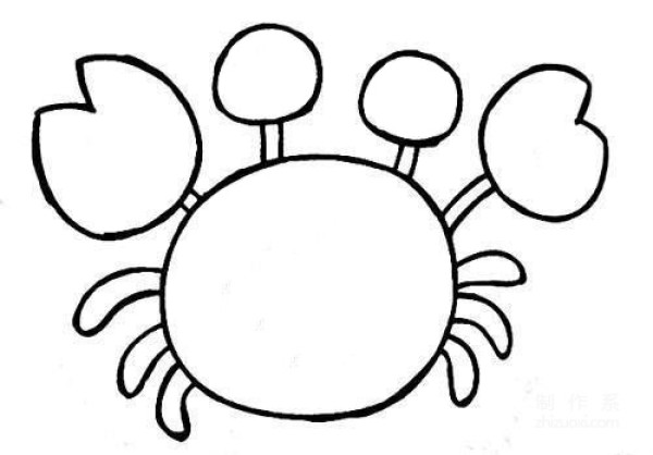 Learn to draw simple drawings, little crabs