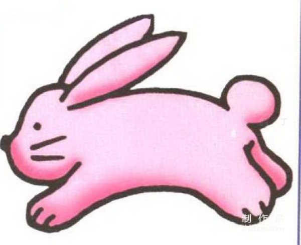 Learn to draw simple drawing, pink bunny