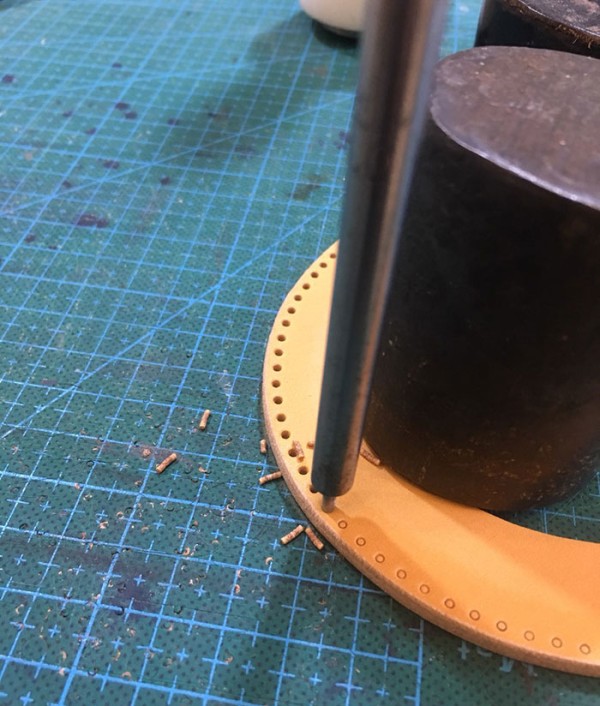 Leather carving lantern