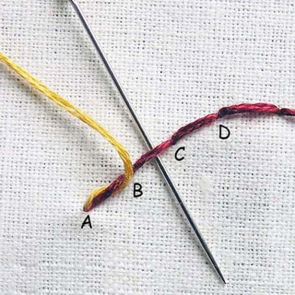 Basic Tutorial on Hand Embroidery Stitches: Illustrated Tutorial on Winding Backstitch Embroidery Stitches