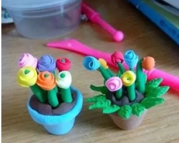 Childrens Clay DIY Handmade Potted Plant Tutorial