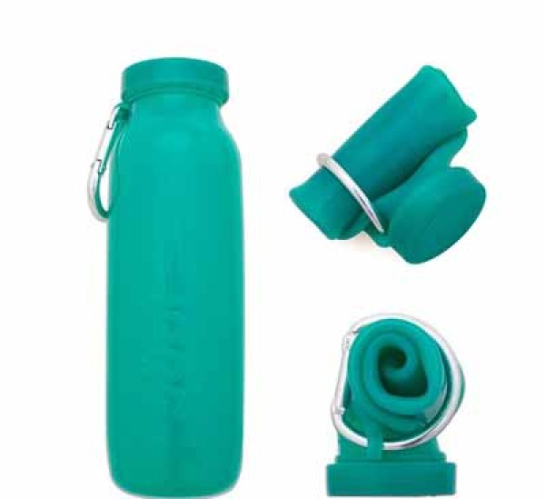 Foldable silicone water bottle