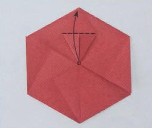 Creative handmade origami illustration of folding star-shaped candy box