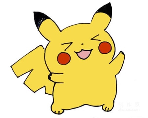 Learn to draw simple strokes, super cute Pikachu