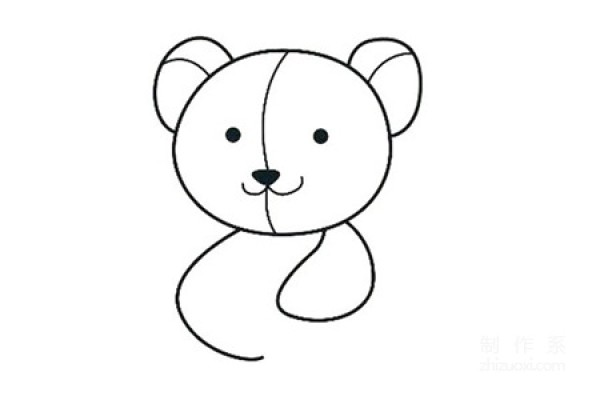 Teddy Bear Color Simple Drawing Method 3