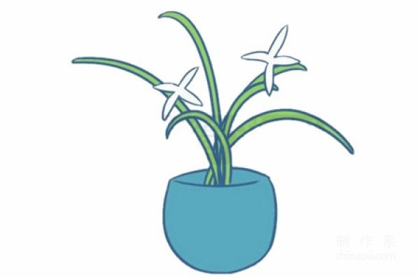 Learn to draw simple drawings, simple drawings of orchids