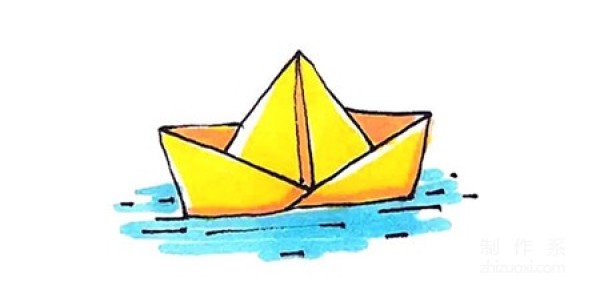 Learn to draw simple drawings, simple drawings of origami boats