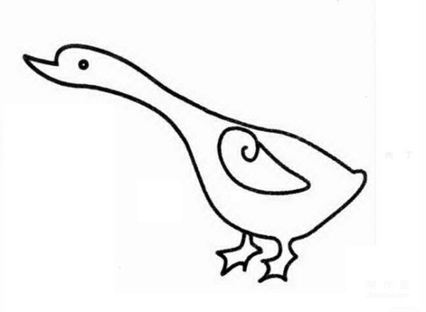 Learn to draw simple strokes, big goose