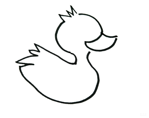 Learn to draw simple drawings, cute little ducks