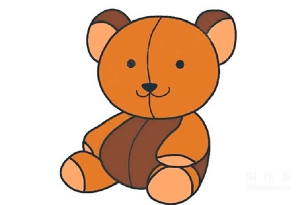 Learn to draw simple drawings, color simple drawings of teddy bears