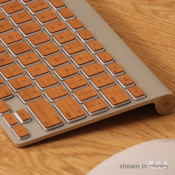 Practical and beautiful wooden keyboard sticker