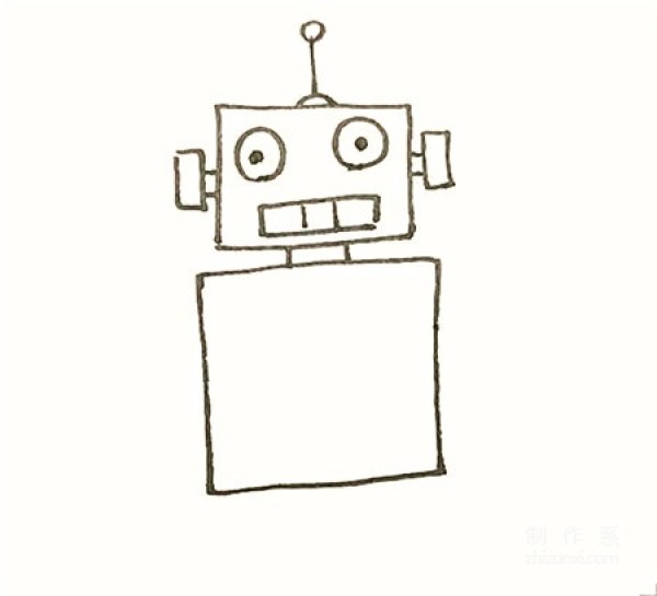 Learn to draw simple drawings, cartoon robots