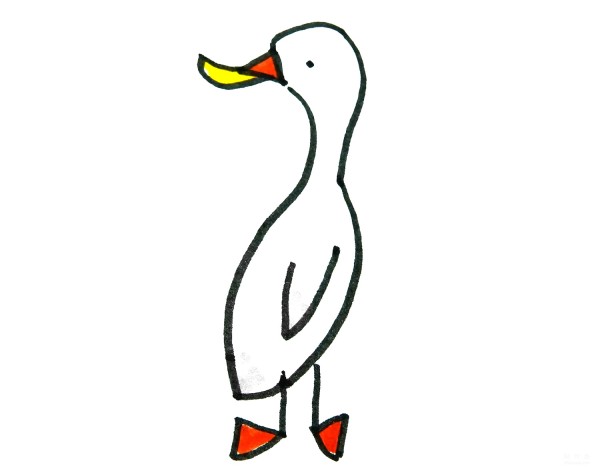 Learn to draw simple strokes, illustrations of how to draw a duck