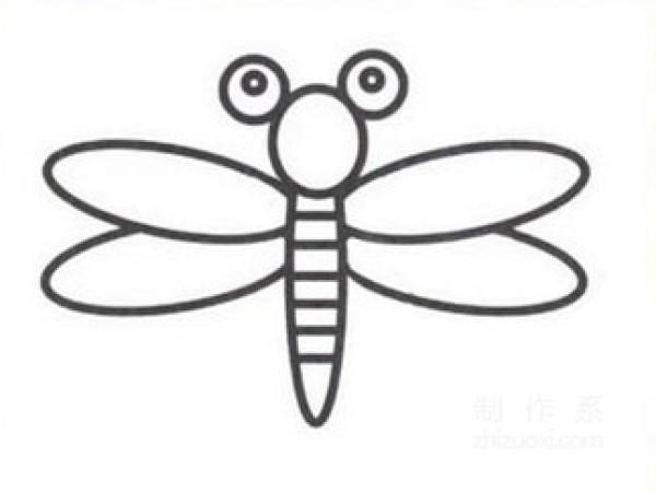 Learn to draw simple strokes, little dragonfly