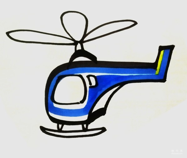 Learn to draw simple drawings, helicopters