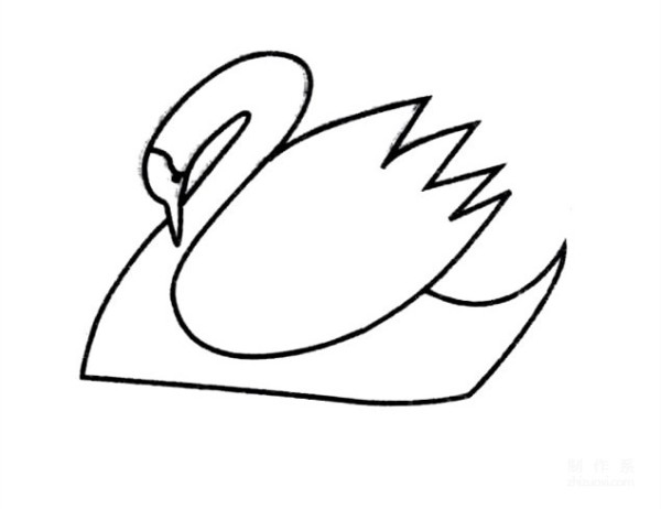 Learn to draw simple drawings, swans