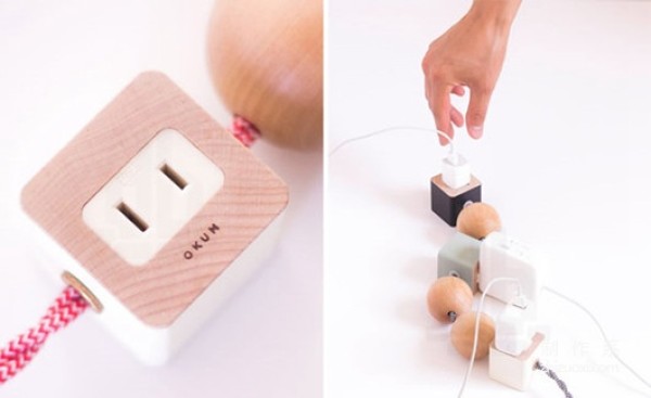 Wooden creative sockets are practical and decorative