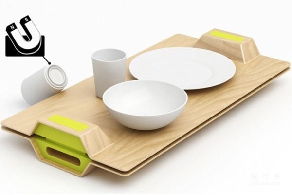 Accidentally dropped the bowl again? You need a set of creative magnetic tableware!