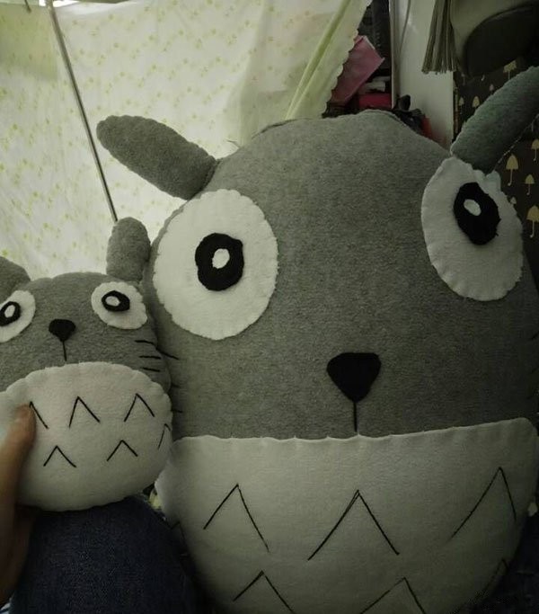 Cute Totoro fabric doll handmade works